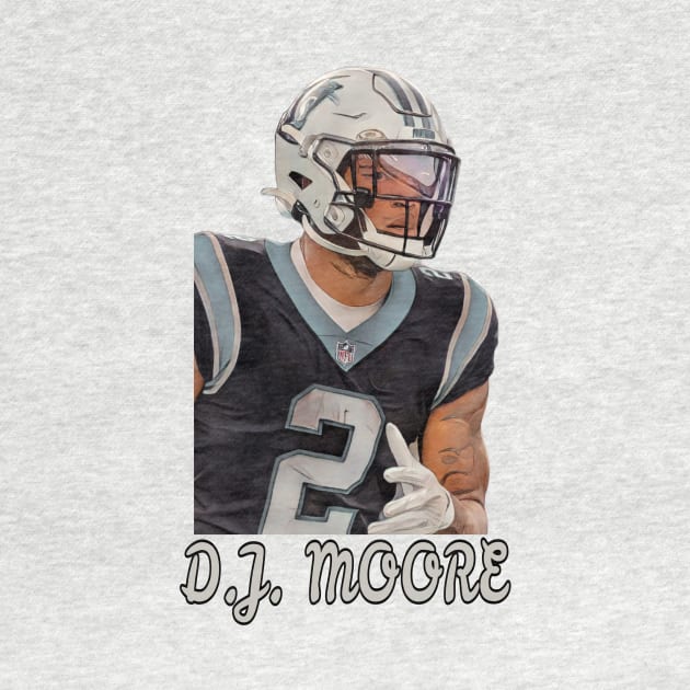 "Elevate Your Style with Our Exclusive DJ Moore T-Shirt Print - Perfect for Fans of the NFL Star!" by Cool Art Clothing